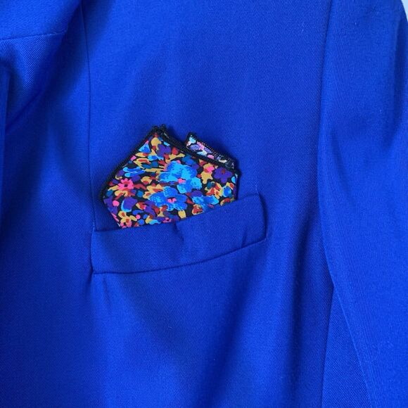 Worthington Skirt Blazer Suit Women 10 Blue 2 Piece Career Office Corp Grandma - Picture 8 of 16